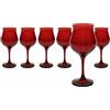 PASABAHCE - Calici in vetro Rosso Wavy 37 cl - set 6 pezzi