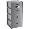 STEFANPLAST - Cassettiera Linea Elegance 4 cassetti Grigio - h80x40x40 cm