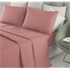IRGE - Lenzuola Completo Letto Singolo Marta Cipria Pastello 150x290 cm