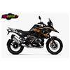 GRAFICA ADESIVA PROTEZIONI MOTO BMW GS R1250 AVENTURE NERO ARANCIO