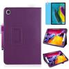 MEIYOUQI Custodia per Samsung Galaxy Tab S5e 10.5 Inch 2019 (SM-T720 T725 T727),Sottile Pelle Multi-angli Stand Protezione totale Tablet Cover Caso Con Penna Stilo, Pellicola Per Schermo (Purple)