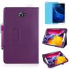 MEIYOUQI Custodia per Samsung Galaxy Tab A 10.1 Inch 2016 (SM-T580 T585 T587),Sottile Pelle Multi-angli Stand Protezione totale Tablet Cover Caso Con Penna Stilo, Pellicola Per Schermo (Purple)