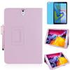 MEIYOUQI Custodia per Samsung Galaxy Tab S4 10.5 Inch 2018 (SM-T830 T835 T837),Sottile Pelle Multi-angli Stand Protezione totale Tablet Cover Caso Con Penna Stilo, Pellicola Per Schermo (Pink)