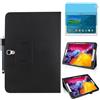 MEIYOUQI Custodia per Samsung Galaxy Tab S 10.5 Inch 2014 (SM-T800 T805 T807 T801),Sottile Pelle Multi-angli Stand Protezione totale Tablet Cover Caso Con Penna Stilo, Pellicola Per Schermo (Black)