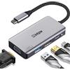 intpw Adattatore VGA da USB C a HDMI, adattatore multiporta da USB-C a HDMI 4K per MacBook Pro/MacBook Air/pad Pro/Dell XPS con porta Thunderbolt 3