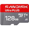 Sandisk - Mem.micro Sd Ultra Plus 128gb Xc +adatt.sd A1 V10-grigio