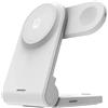 stm goods, stazione di ricarica wireless MagSafe 3-in-1, pieghevole, bianco