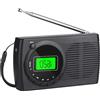 Merkloos Radio di emergenza - Radio a transistor - Funzionamento a batteria - Stile classico