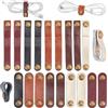 OEM Fascette in pelle per cavi USB e archi per cuffie - 20 pezzi, 2 misure, 5 colori