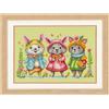 Vervaco Kit per punto croce Vervaco "Piccoli animali", 28x18 cm
