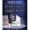 Selius Proiettore portatile 1080p Full HD - Wi-Fi 6 - Bluetooth 5.4 - Android 14.0 - Ideale per home cinema
