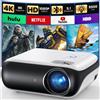 Selius Proiettore LED portatile Beamer, nativo 1080p Full HD, con Bluetooth e HDMI