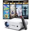 Selius Mini proiettore - 200 lumen ANSI - Risoluzione Full HD 1080p - Con Bluetooth e Wi-Fi - Portatile