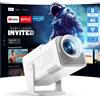 Selius Mini proiettore Full HD 1080P - Rotazione a 180° - Risoluzione 1920 x 1080 - Tecnologia DLP - Portatile