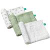 Koala Babycare Set 3 Swaddle in Mussola Multiuso 80x80cm - Sage Green