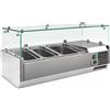 Vetrina refrigerata portacondimenti GN 1/3 e GN 1/2 - Capacità 2 GN 1/3 + 1 GN 1/2 - 95,5x39,5x43,5H cm