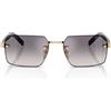 Prada Occhiali da Sole PRD55S ZVN60W Oro Pallido/Blu Specchiato Argento Uomo 55/19/145
