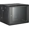 HIKVISION DS-XS6412-S/B - Armadio Rack 12U da Parete 600x450x635 mm, Porta in Vetro, Fully Assembled, Portata 40 kg