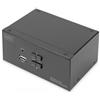 Digitus Switch KVM, 2 porte, Dual Display, 4K, DisplayPortÂ® (Digitus KVM-Switch