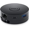 DELL Mobile Adapter DA300 Cablato USB 3.2 Gen 2 [3.1 Gen 2] Type-C Nero (USB-C M