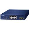 PLANET 8-Port 10/100/1000T 802.3at Gestito L2 Gigabit Ethernet [10/100/1000] Blu