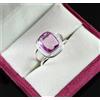 Anello Uomo In Argento 925 Con Kunzite Rosa Naturale Ct 11.75, Taglio Cushion