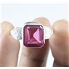 Anello Uomo Agi Certificato Kunzite Rosa Naturale 9.75 Ct Ottagonale Argento 925