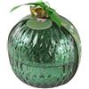 Candela Sfera di Natale in Vetro Verde con Nastro e Campanellini - EDG Enzo De Gasperi (Fragranza Greenwood Breeze, Ø 8 cm)