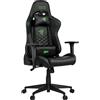 Razer Edition Tarok Natrix - Sedia da gaming in pelle sintetica traspirante, trapuntata, con braccioli 3D, funzione basculante, cuscino lombare e cuscino, fino a 130 kg, colore: Nero