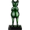 Casablanca modernes Design GILDE Poly Skulp Frog verde metallizzato H65 cm