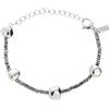 Breil, Collezione B Rocks, Bracciale da Donna in Acciaio Colorato, con Pietre Naturali, Lunghezza Regolabile, Chiusura a Moschettone, Misura 21 Cm, Gioielli Donna e Ragazza