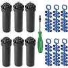 Rain Bird 5000 - Testina per irrigatore rotore serie 5004 PC, regolabile da 40-360 gradi, sistema di irrigazione sommergibile da 10,6 cm, distanza di spruzzo d'acqua 75-150 cm, 6 pezzi (Y54007)