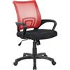 Serena Group St. Louis Sedia operativa con braccioli, rosso/nero