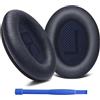 OEM Cuscinetti protettivi per cuffie wireless - morbidi cuscinetti in pelle con schiuma fonoassorbente, colore blu scuro - per cuffie Bose QuietComfort (35-II) - fonoassorbenti - materiale resistente.