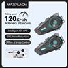 Selius Interfono Bluetooth per motociclette - Altoparlanti da 40 mm - Resistente all'acqua (IPX7) - Controllo vocale - Auricolare per casco