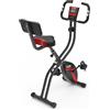 Selius Cyclette pieghevole - Console con 7 funzioni - 10 livelli di resistenza - Colore: nero