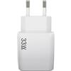 Generico Testa Di Ricarica Rapida, Per Caricabatterie USB Da 33 W 3,0 A | Attrezzatura Di Ricarica Ad Alta Velocità Qc3.0 Per Console Di Gioco, Fotocamera, Telefono Cellulare