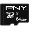 Pny 64GB Scheda MicroSDXC Pny P-SDU64G10PPL-GE Classe 10 [SFPNYMDG64G10PP]