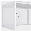 GIODICART Set 2 Tende Oscuranti a Rullo per Pergola 2,8+3,6 m Bianco
