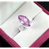 Anello Da Uomo In Argento 925 Con Kunzite Rosa Naturale 14,85 Ct Marquise
