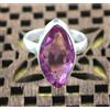 Anello Uomo Con Kunzite Rosa Naturale 13.95 Ct, Marquise 19x9mm, Argento 925