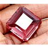 Padparadscha Topazio 50 KT Lab-Created Taglio Asscher Certificato Raro Loose