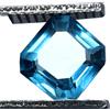 Naturale Certificato 4.00 KT Babbo Natale Maria Asscher Taglio Blu Acquamarina