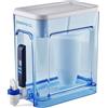 ZeroWater Distributore di filtro dell'acqua a 5 stadi pronto da leggere da 22 tazze con lettura istantanea - Certificato TDS IAPMO 0 per ridurre piombo, cromo e PFOA/PFOS