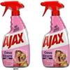 Italy Shop Service 2 spray per la casa Ajax Strong & Safe, 600 ml, potente detergente multiuso per una pulizia igienica, per cucina, bagno e casa, + portachiavi Italy Shop Service 0
