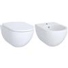Geberit Acanto Set Sanitari Sospesi Filo Muro con Fissaggio Nascosto Rimfree