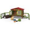 Schleich FARM WORLD | Conigliera 42728 | 17 pezzi | Set da gioco dai 3 anni | set con personaggi, numerose funzioni e tanti accessori | figura animali della fattoria schleich