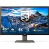 Philips Monitor 42,5" ( LED 3840x2160 UHD 4K 60Hz ) P LINE Multiview Black 439P1 00