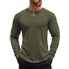 COOFANDY Maglia Henley Uomo Maniche Lunghe Morbida Elastica | Maniche lunghe, Collo Serafino con bottoni, Vestibilità slim, Traspirante, Casual di base