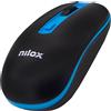 Nilox WIRELESS BLACK/BLUE 1000 DPI mouse Wi-Fi Ottico 1600 DPI